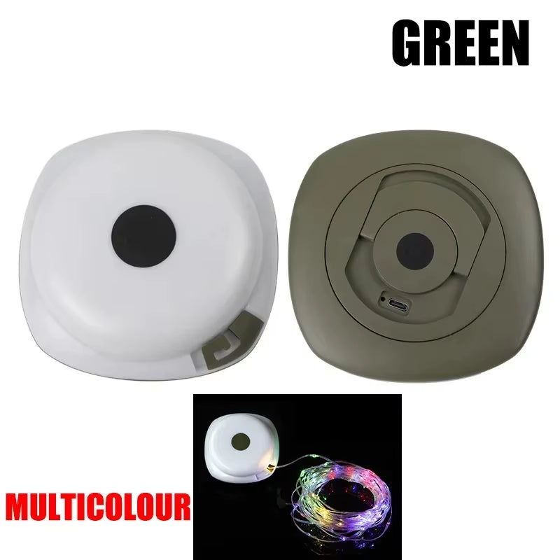 10M LED Rechargeable String Light - IPX4 Waterproof Atmosphere Tent Lamp with Magnet - Recyclable Decorative Camping Gear for Garden & Party