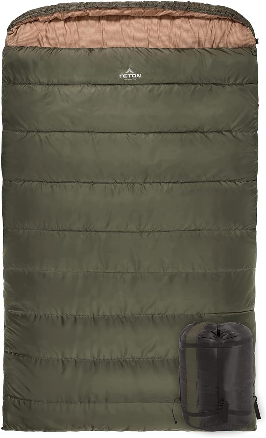 Mammoth Queen Size Double Sleeping Bag - 2-Person Family Camping Bag - Extra Large Warm Sleep System for Couples & Base Camp