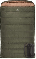 Mammoth Queen Size Double Sleeping Bag - 2-Person Family Camping Bag - Extra Large Warm Sleep System for Couples & Base Camp
