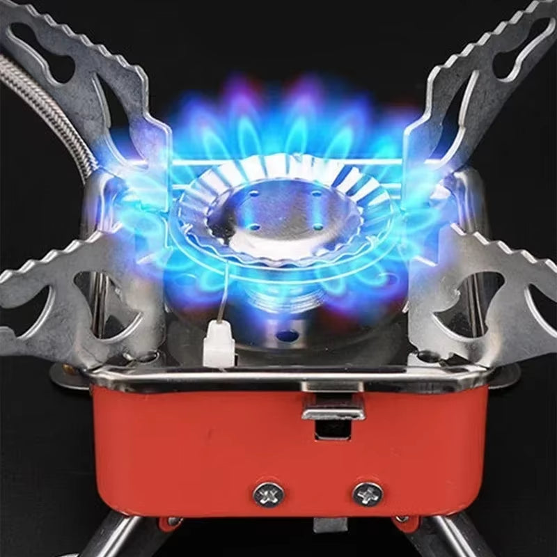 Compact Windproof Foldable Camping Stove - Lightweight Backpacking Burner