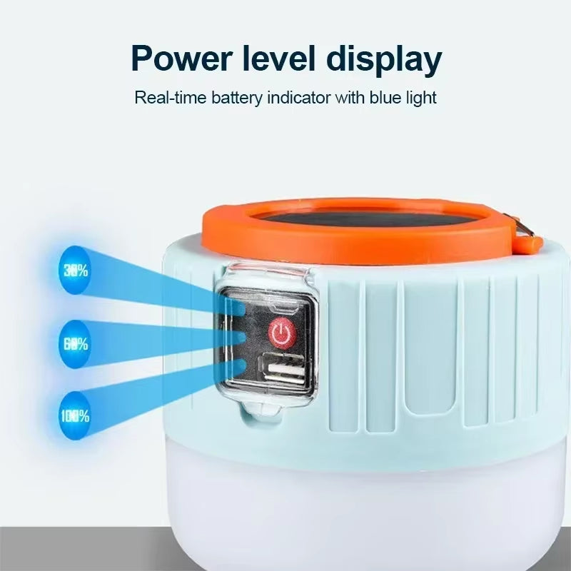 Solar Rechargeable LED Camping Light | Waterproof Portable Emergency Tent Lantern