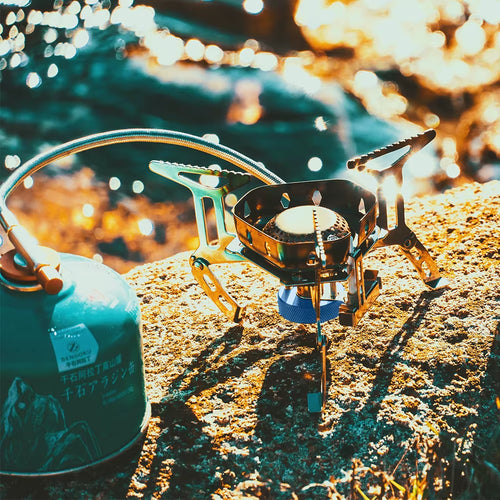 3500W High-Power Camping Gas Stove - Windproof Foldable Outdoor Burner - Rapid Heat Kitchen Survival Gear for Mountaineering
