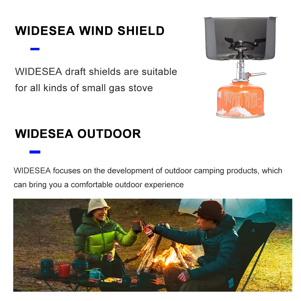 Folding Camping Stove Windscreen - Portable Aluminum Gas Burner Wind Guard - Essential Windproof Cooking Gear for Survival & Bushcraft