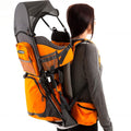 Premium Hiking Baby Carrier Backpack - Ergonomic Toddler Carrier with Sun/Rain Hood & Diaper Pad - Comfortable Outdoor Travel Pack for Active Parents