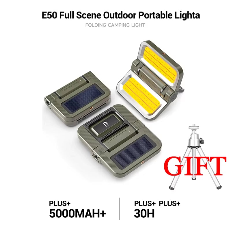 5000mAh Solar Powered LED Camping Lantern | 2400LM Waterproof Portable Emergency Tent Light