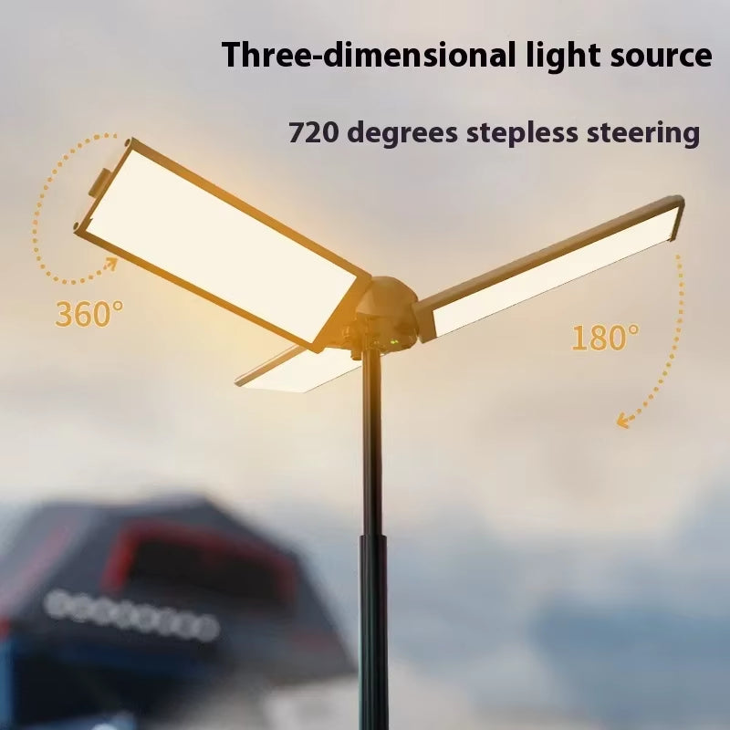 8000mAh Telescopic Camping Lantern | Rechargeable Waterproof Dimmable Flashlight & Tent Lamp