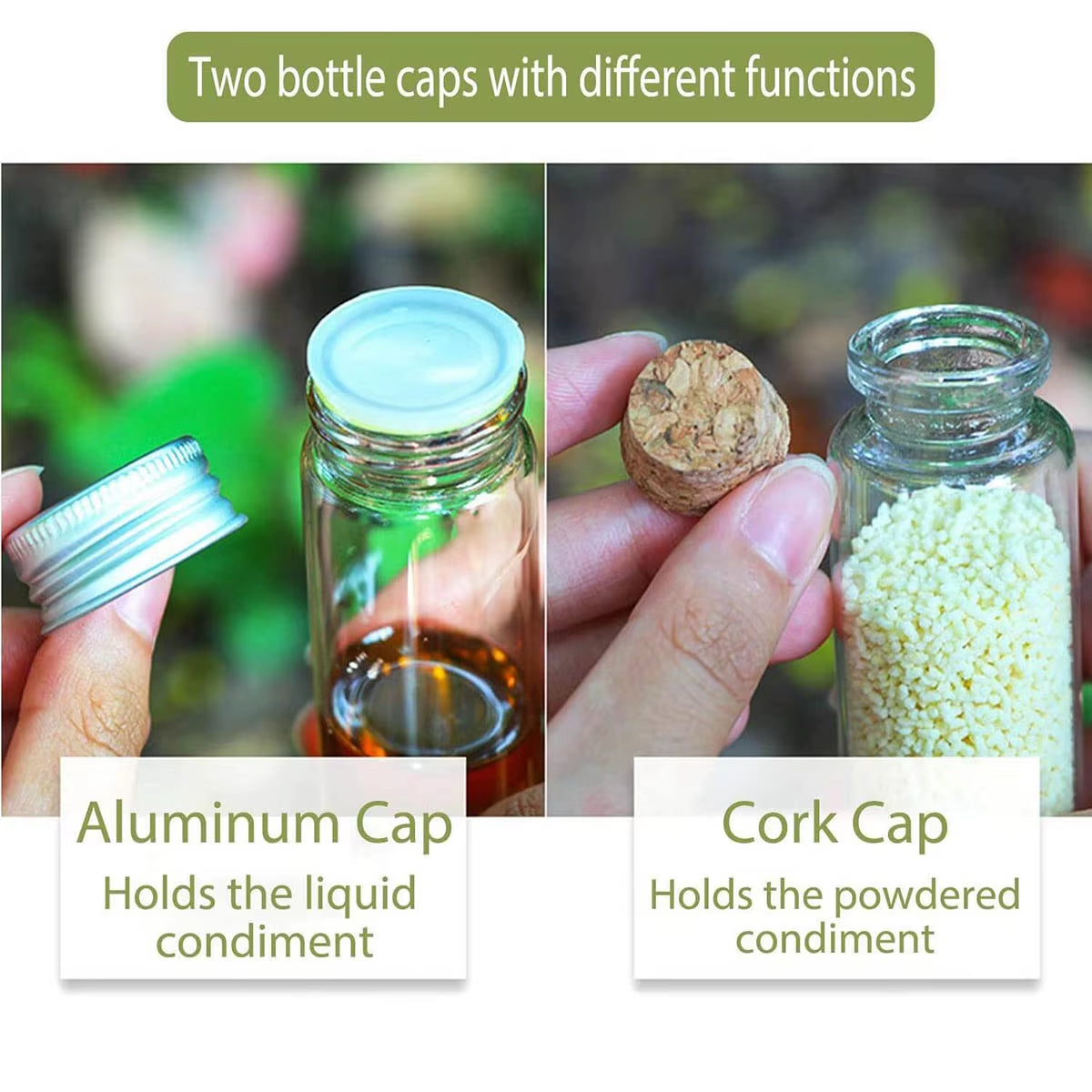 Portable Outdoor Camping Spice Bottle Set - Convenient Seasoning Storage for Picnics and Adventures