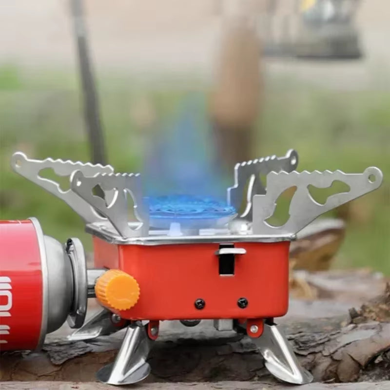 Compact Windproof Foldable Camping Stove - Lightweight Backpacking Burner