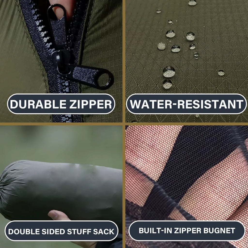 Lightweight Parachute Nylon Camping Hammock with Mosquito Net | Portable Backpacking & Travel Gear