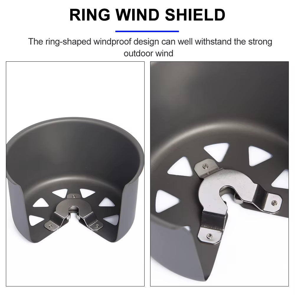 Folding Camping Stove Windscreen - Portable Aluminum Gas Burner Wind Guard - Essential Windproof Cooking Gear for Survival & Bushcraft