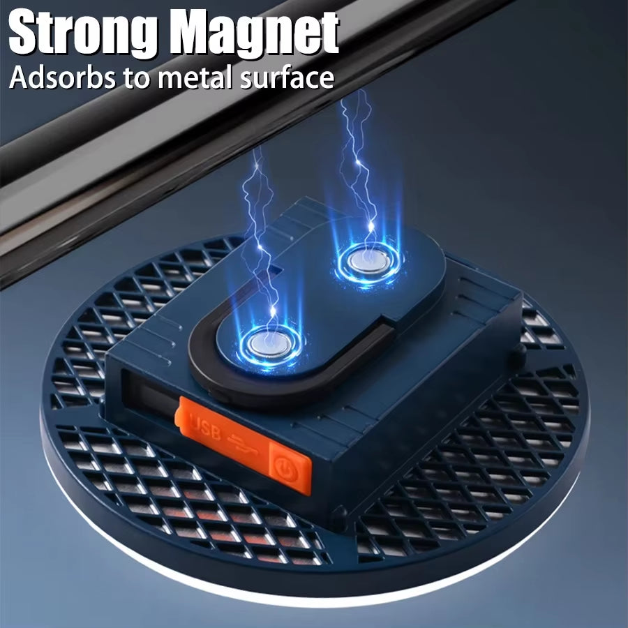 7200mAh Rechargeable Magnetic LED Camping Lantern | Portable Tent Flashlight & Work Light