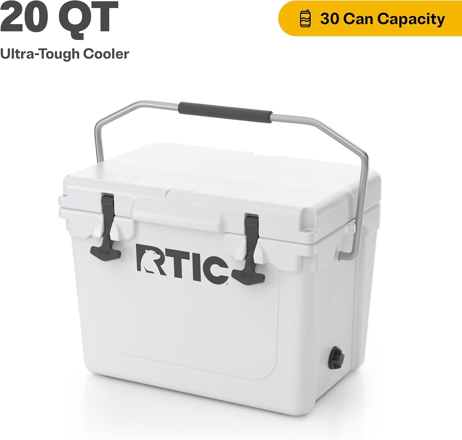 Heavy Duty Insulated Ice Chest - Ultra-Tough Hard Cooler Box for Fishing, Boating & Beach - High-Performance Portable Cooler for Outdoor BBQ
