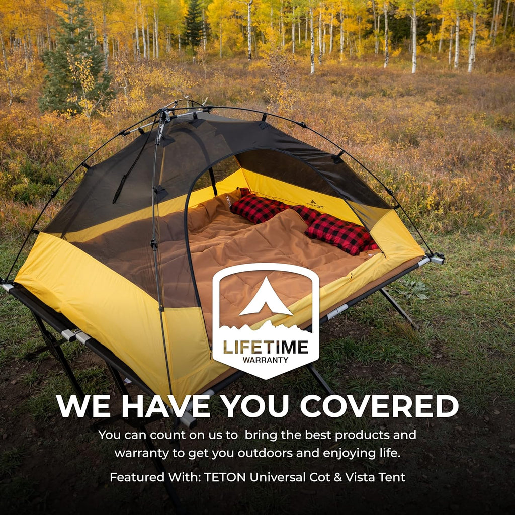 Deer Hunter Heavy Duty Canvas Sleeping Bag - Teton Tough Survival Gear for Hunting & Cold Weather - Warm Cotton Flannel Lined Sleeping Bag