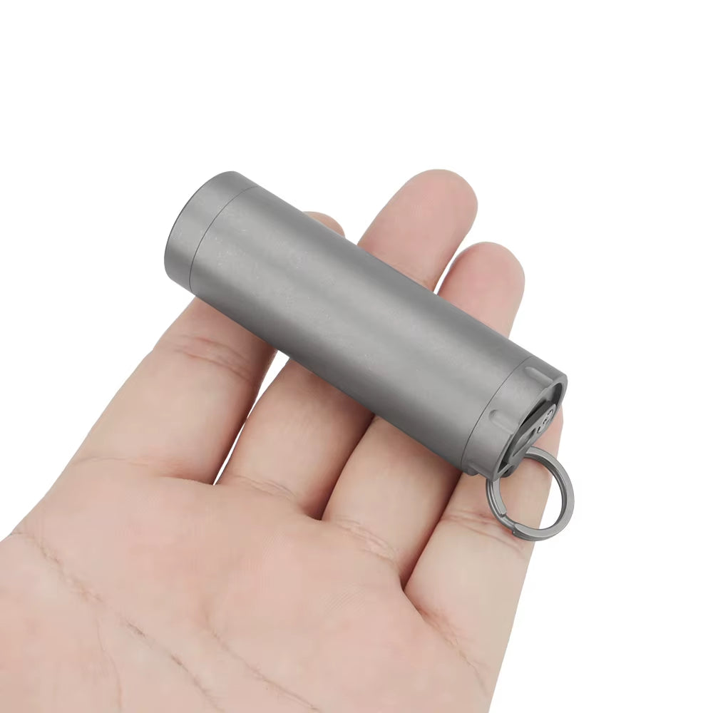 Ultralight Titanium EDC Storage Case - Waterproof Pill & Toothpick Holder for Outdoor Travel