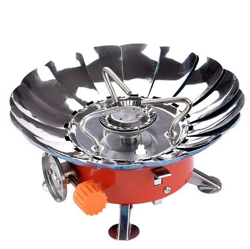 Compact Windproof Foldable Camping Stove - Lightweight Backpacking Burner