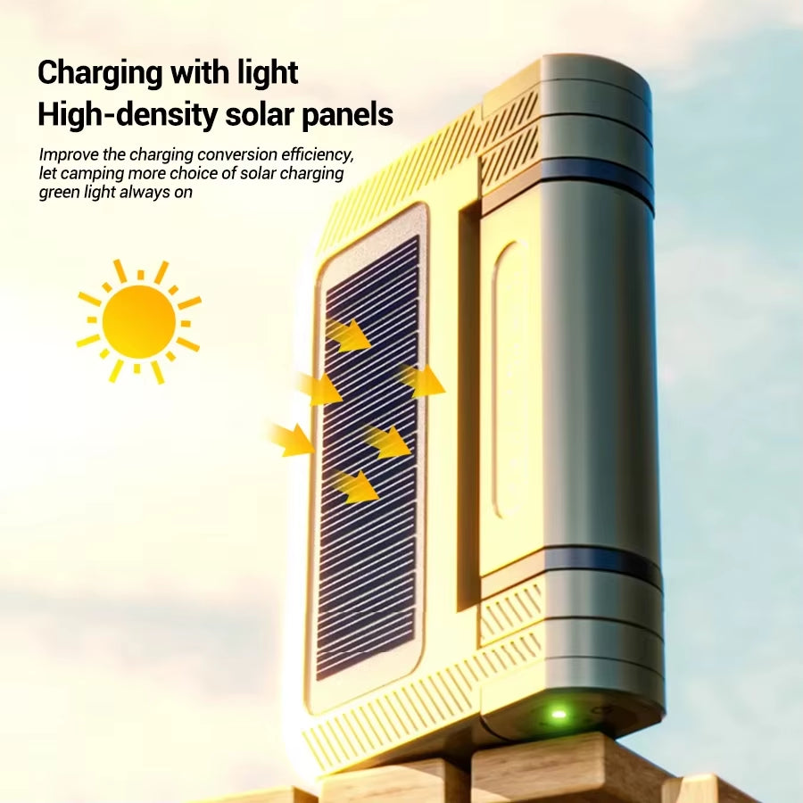 5000mAh Solar Powered LED Camping Lantern | 2400LM Waterproof Portable Emergency Tent Light