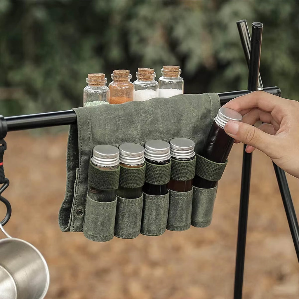 Portable Outdoor Camping Spice Bottle Set - Convenient Seasoning Storage for Picnics and Adventures