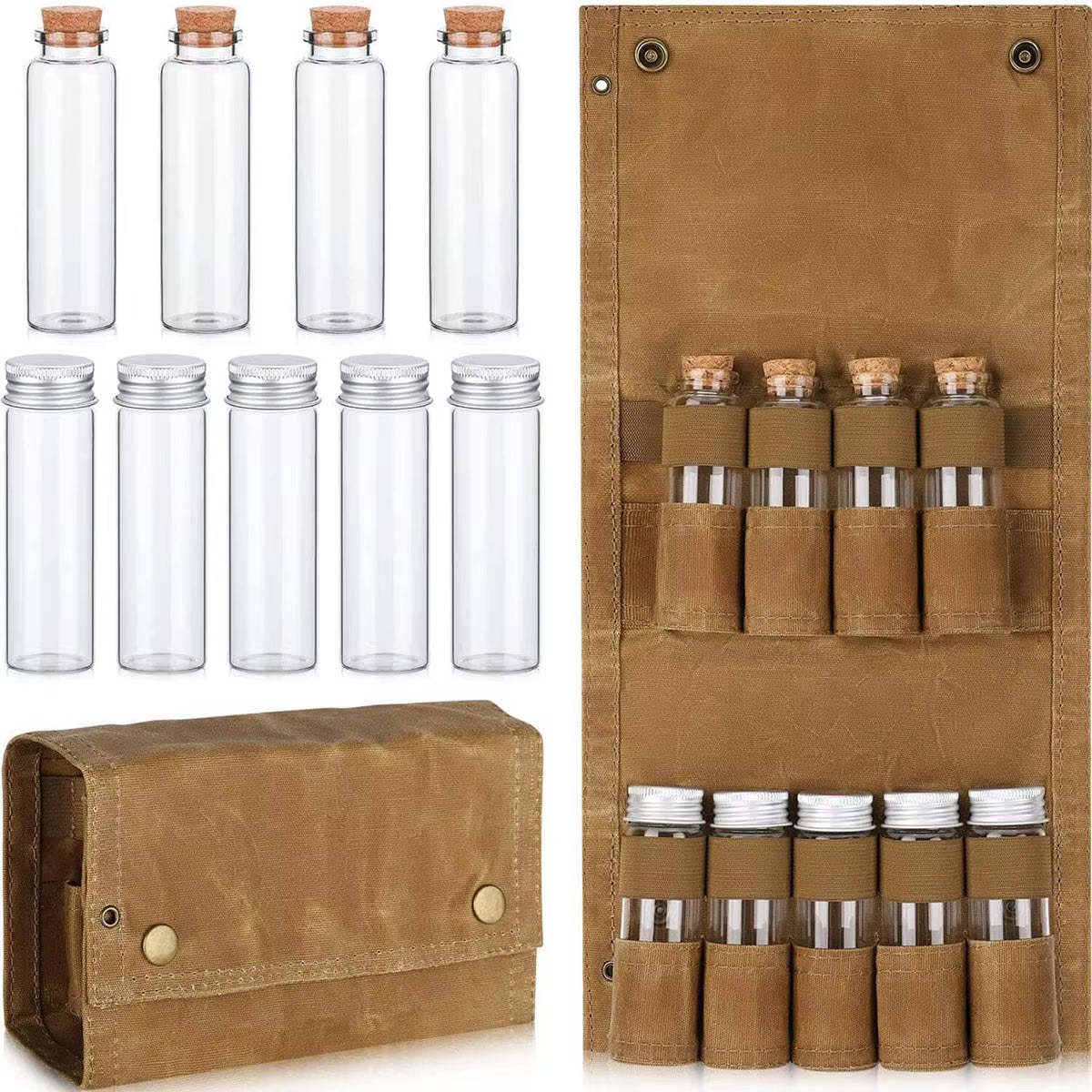 Portable Outdoor Camping Spice Bottle Set - Convenient Seasoning Storage for Picnics and Adventures