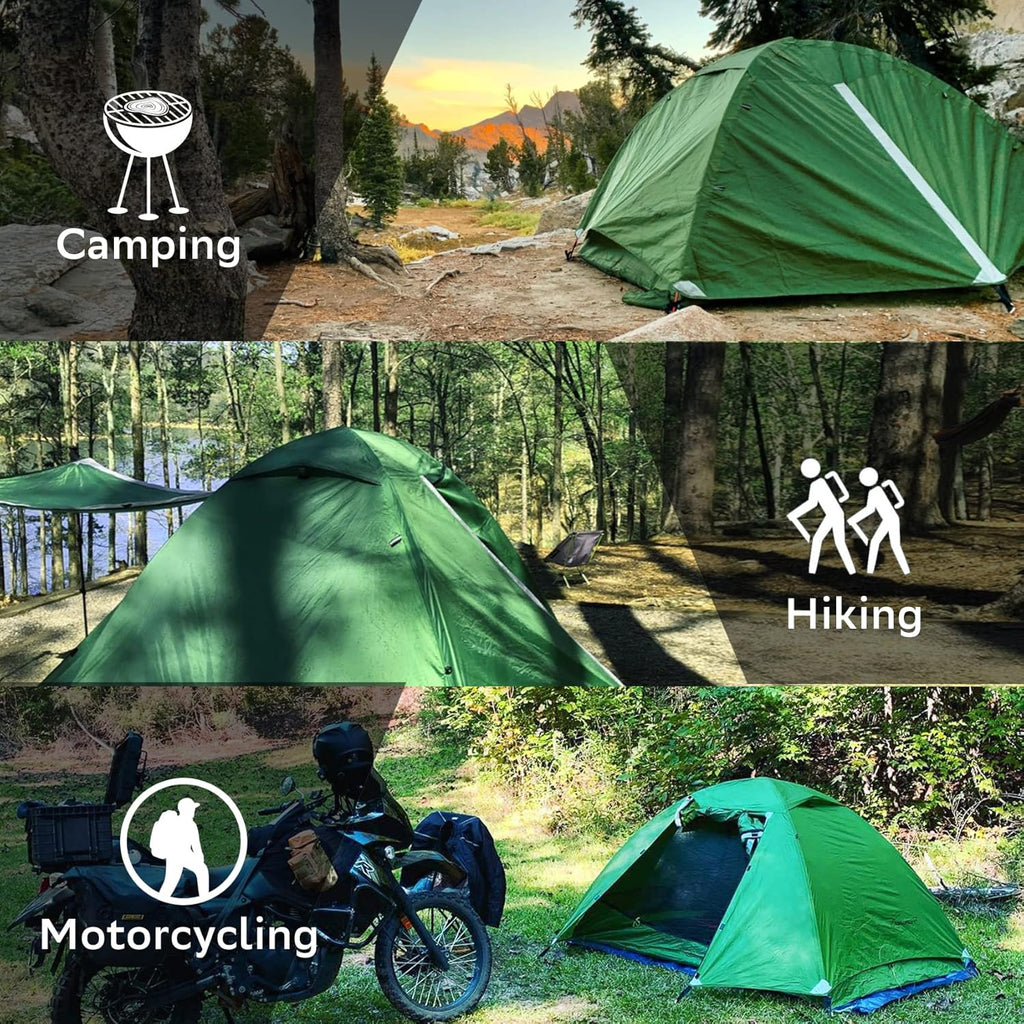 Ultralight 3-Season Backpacking Tent - 1/2/3/4/6 Person Waterproof Camping Shelter - Easy Setup Double Layer Tent for Family Hiking & Mountaineering