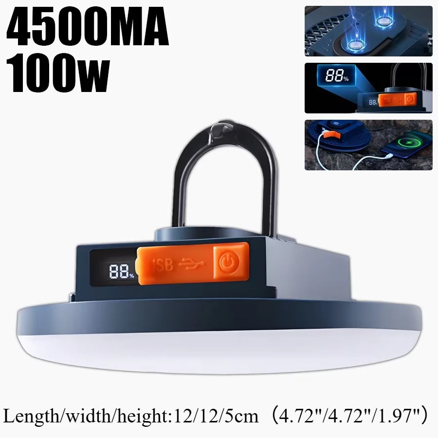 7200mAh Rechargeable Magnetic LED Camping Lantern | Portable Tent Flashlight & Work Light