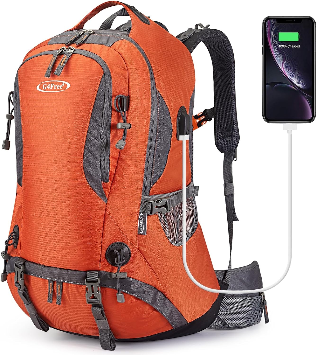 Ultralight 50L Backpacking Pack - Breathable Outdoor Travel Daypack with Rain Cover - High-Performance Sport Bag for Hiking & Mountaineering