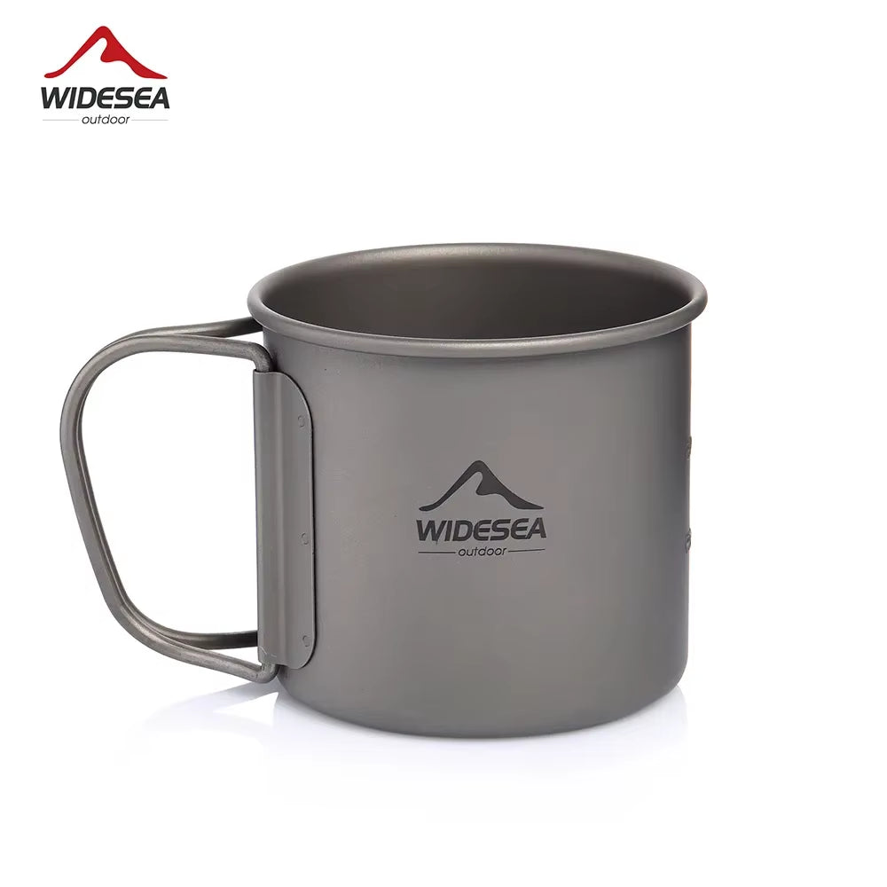Lightweight Titanium Camping Mug - Perfect Travel Utensil for Outdoor Adventures and Picnics