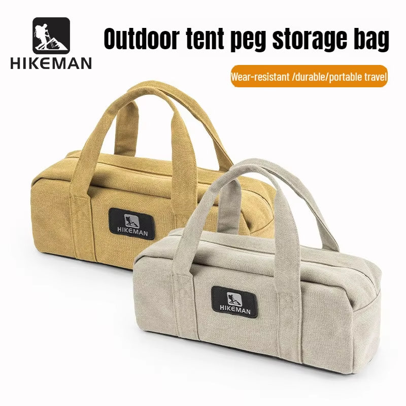 Heavy-Duty Canvas Camping Tool Bag | Large Capacity Storage for Tent Pegs & Outdoor Accessories