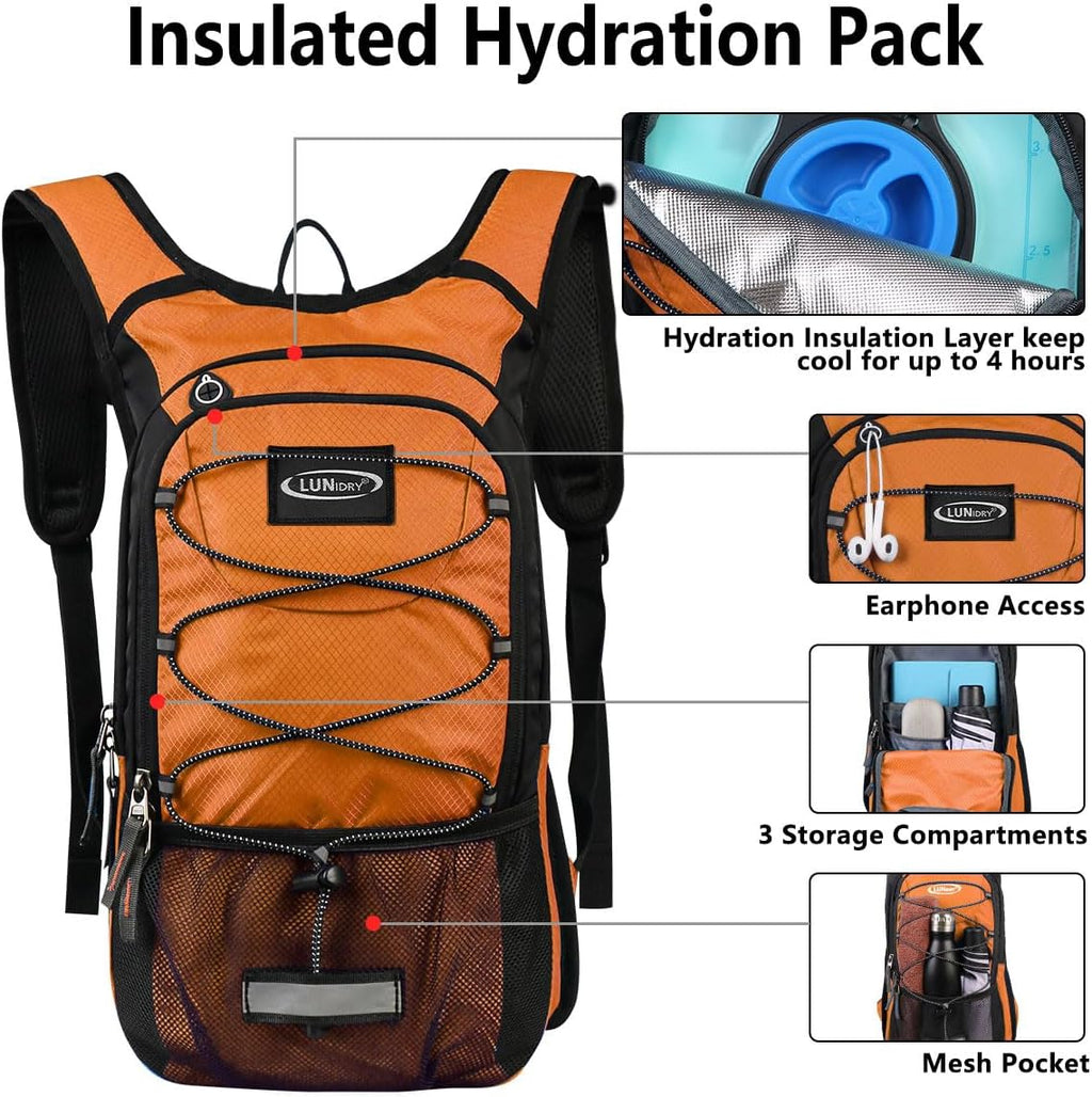 Insulated Hydration Pack with 3L Leak-Proof Water Bladder | 5-Hour Cooling Daypack for Hiking & Running