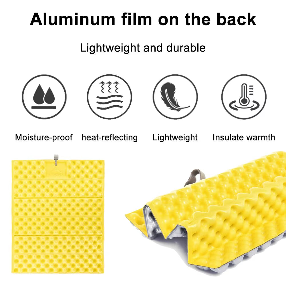 Ultralight XPE Foam Folding Seat Pad - Waterproof Sitting Cushion for Hiking - Portable Picnic Mat for Camping & Stadium Seating