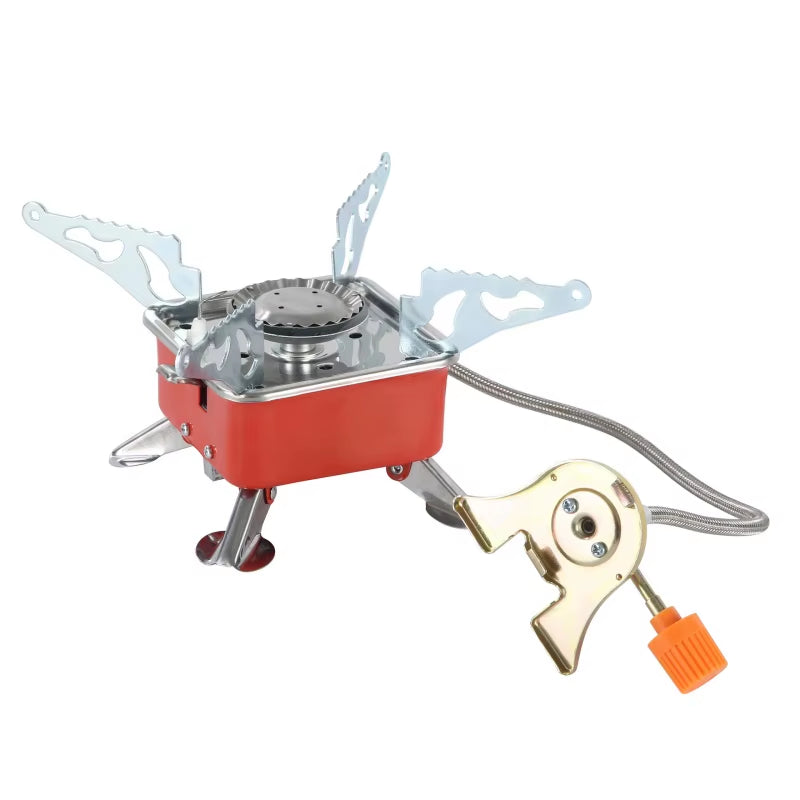Compact Windproof Foldable Camping Stove - Lightweight Backpacking Burner