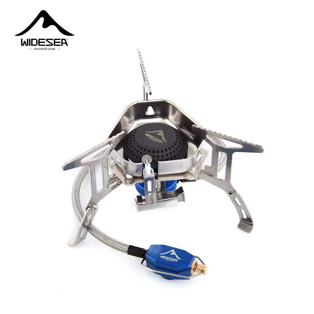 3500W High-Power Camping Gas Stove - Windproof Foldable Outdoor Burner - Rapid Heat Kitchen Survival Gear for Mountaineering