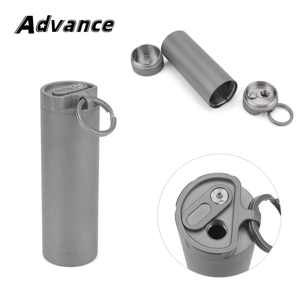 Ultralight Titanium EDC Storage Case - Waterproof Pill & Toothpick Holder for Outdoor Travel