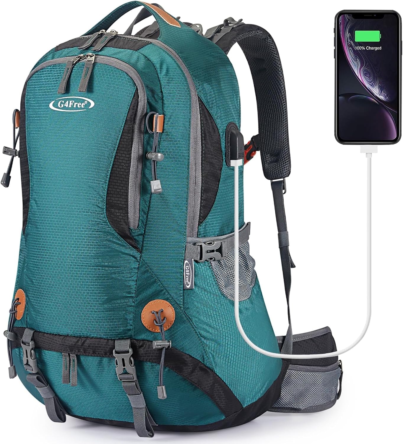 50L Large Capacity Hiking Backpack - Waterproof Internal Frame Rucksack for Camping & Climbing - Heavy Duty Daypack with Rain Cover for Men