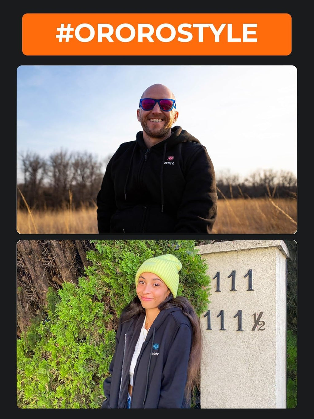 Upgraded 4-Zone Heated Hoodie with Battery - Fleece Full-Zip Heated Sweatshirt with Heated Collar - Thermal Winter Gear for Outdoor Work & Camping
