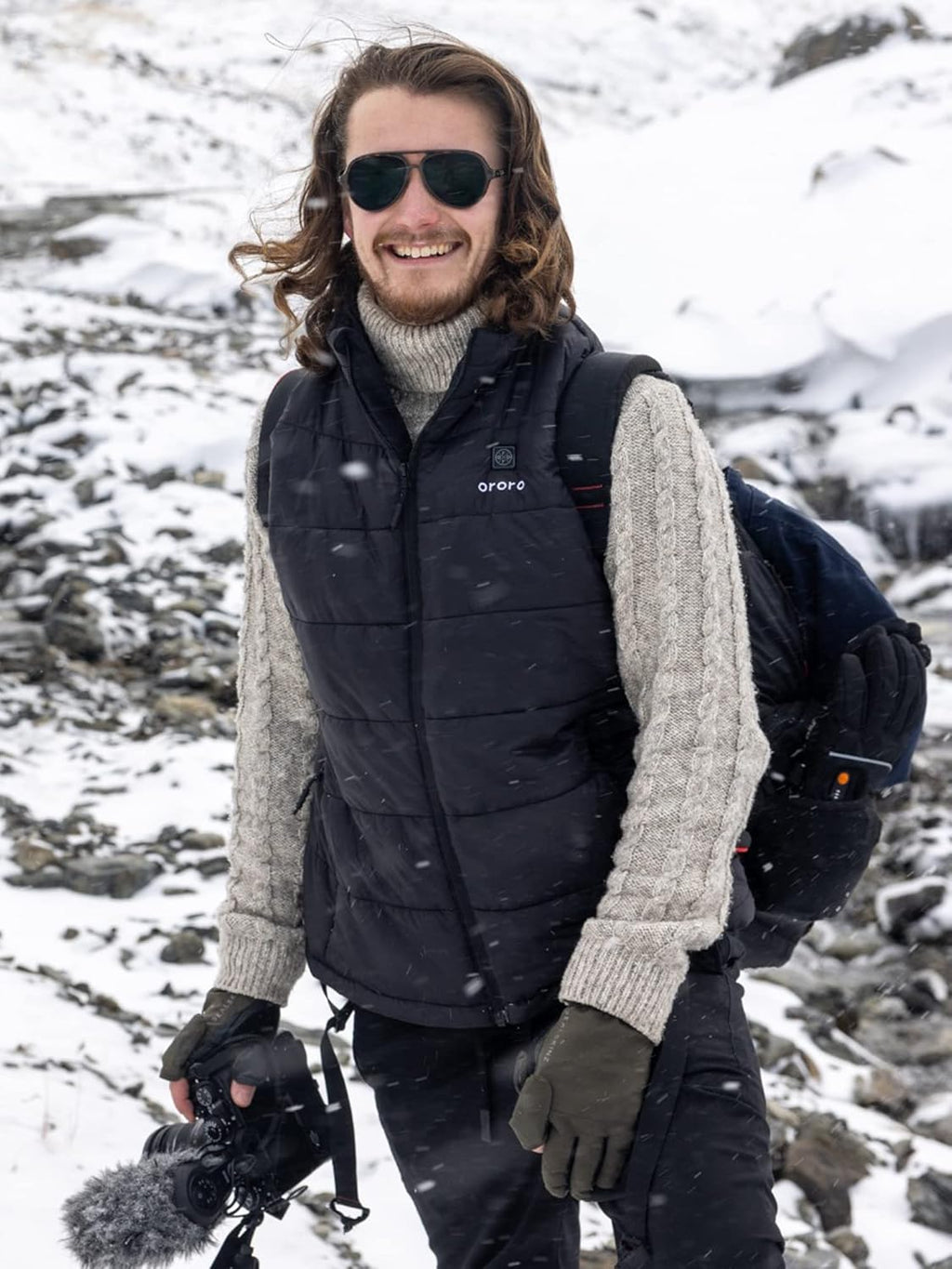 Lightweight Heated Vest for Men - USB-C Rechargeable Puffer Heating Vest with Battery - Classic Thermal Body Warmer for Winter Hiking