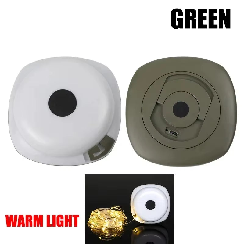 10M LED Rechargeable String Light - IPX4 Waterproof Atmosphere Tent Lamp with Magnet - Recyclable Decorative Camping Gear for Garden & Party