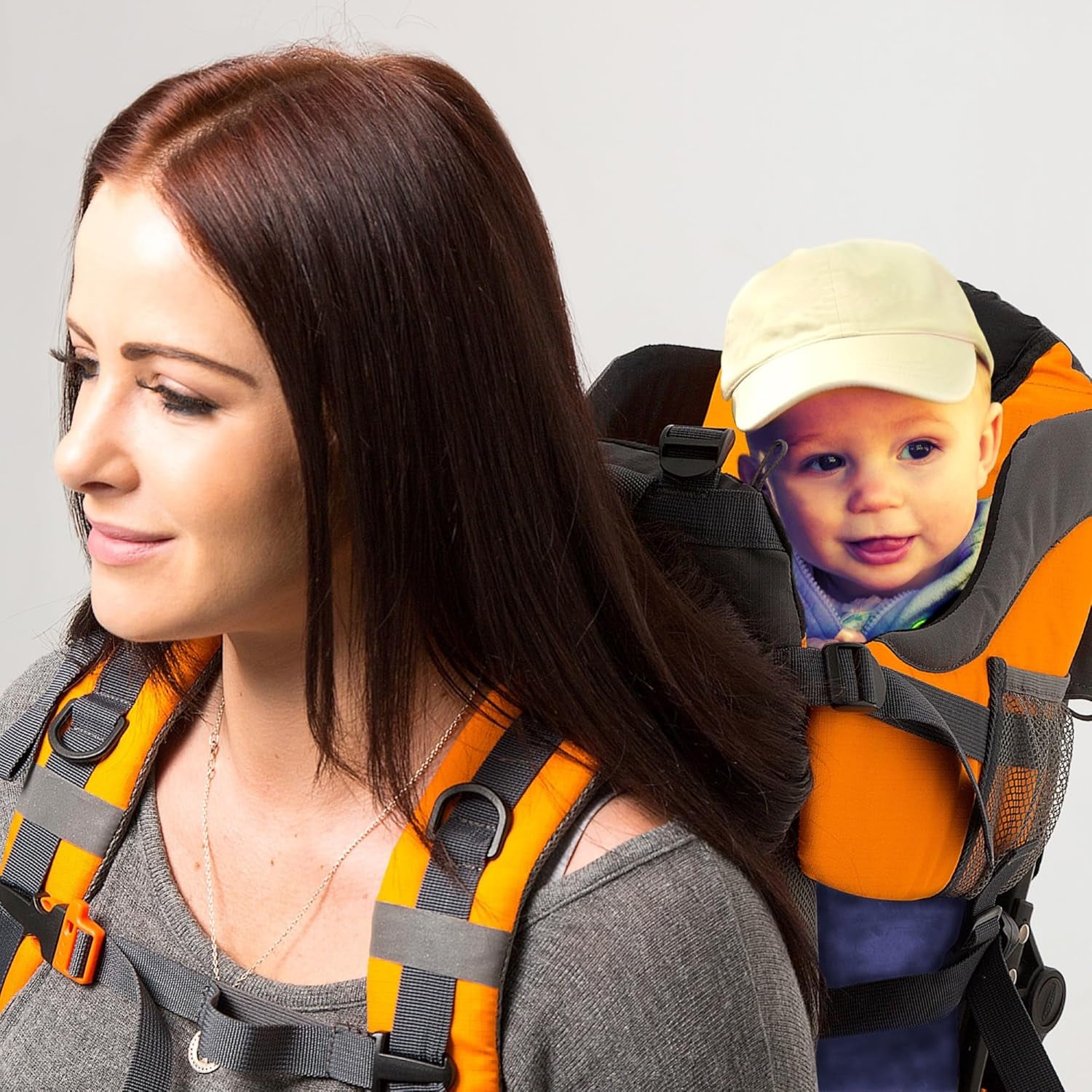 Premium Hiking Baby Carrier Backpack - Ergonomic Toddler Carrier with Sun/Rain Hood & Diaper Pad - Comfortable Outdoor Travel Pack for Active Parents