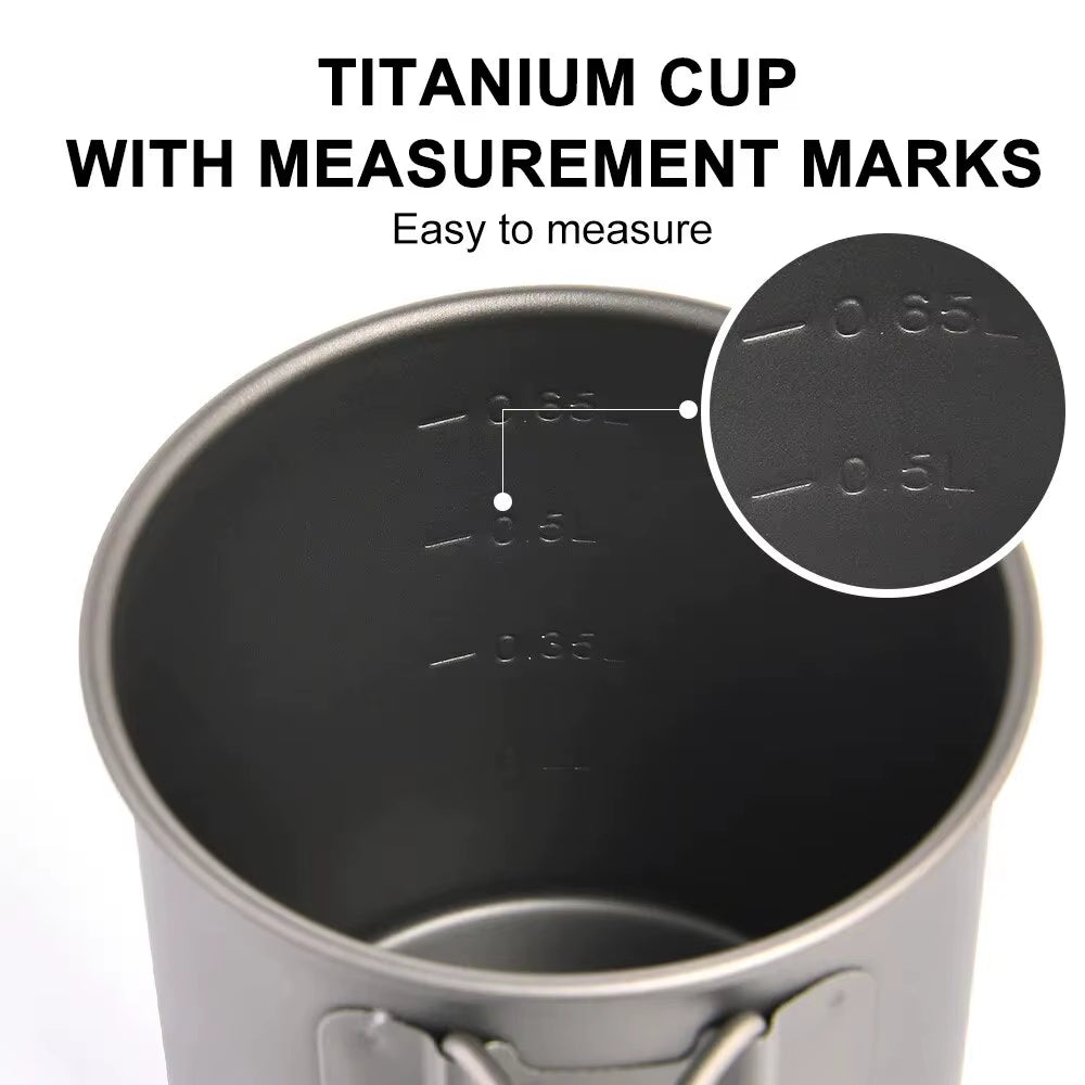 Lightweight Titanium Camping Mug - Perfect Travel Utensil for Outdoor Adventures and Picnics