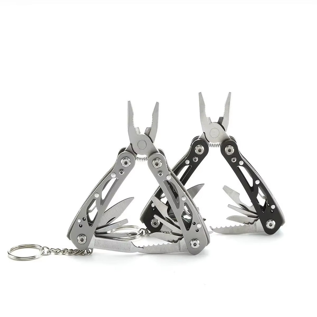 Heavy-Duty Carbon Steel Multi-Tool Pliers | Compact Folding Survival Gear & Repair Tool