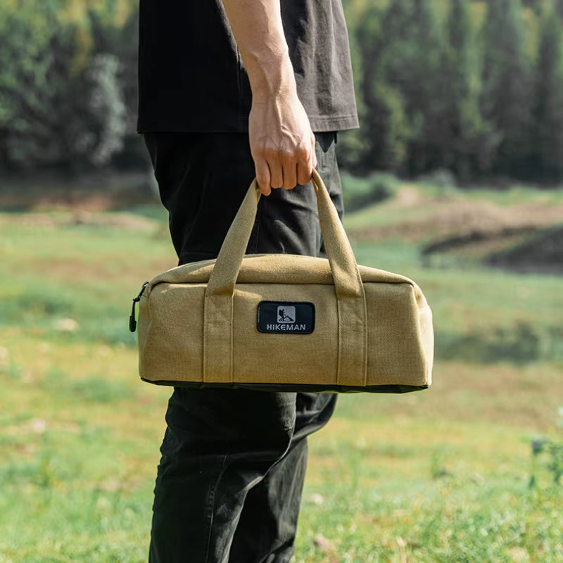 Heavy-Duty Canvas Camping Tool Bag | Large Capacity Storage for Tent Pegs & Outdoor Accessories