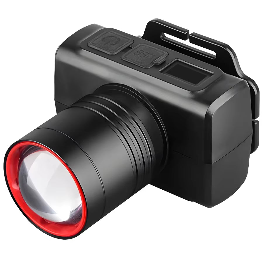 Hands-Free Motion Sensor LED Headlamp - Super Bright Rechargeable Headlight - IPX6 Waterproof Flashlight for Running, Camping & Fishing