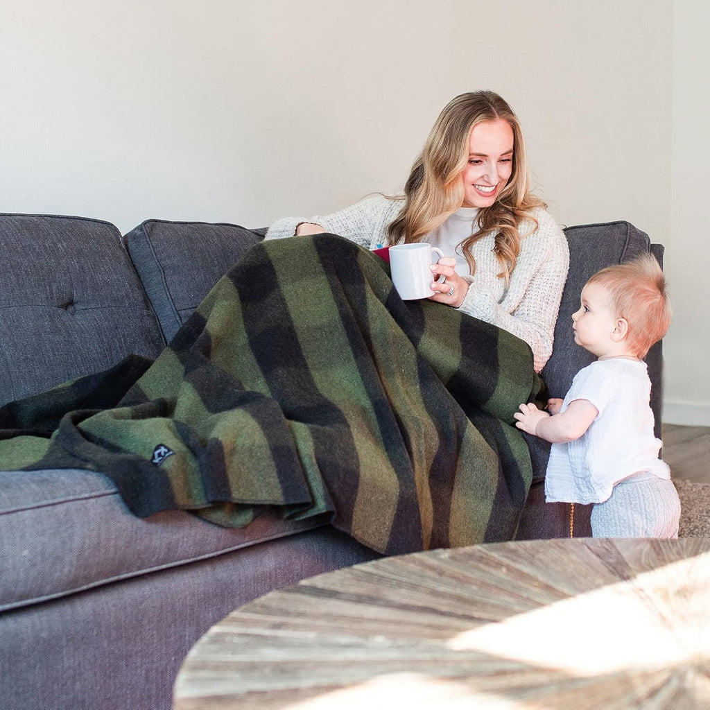 Heavyweight Military Style Wool Blanket - 80% Virgin Wool Survival Gear for Camping, Bushcraft & Emergency Kits - Washable Outdoor Stadium Blanket