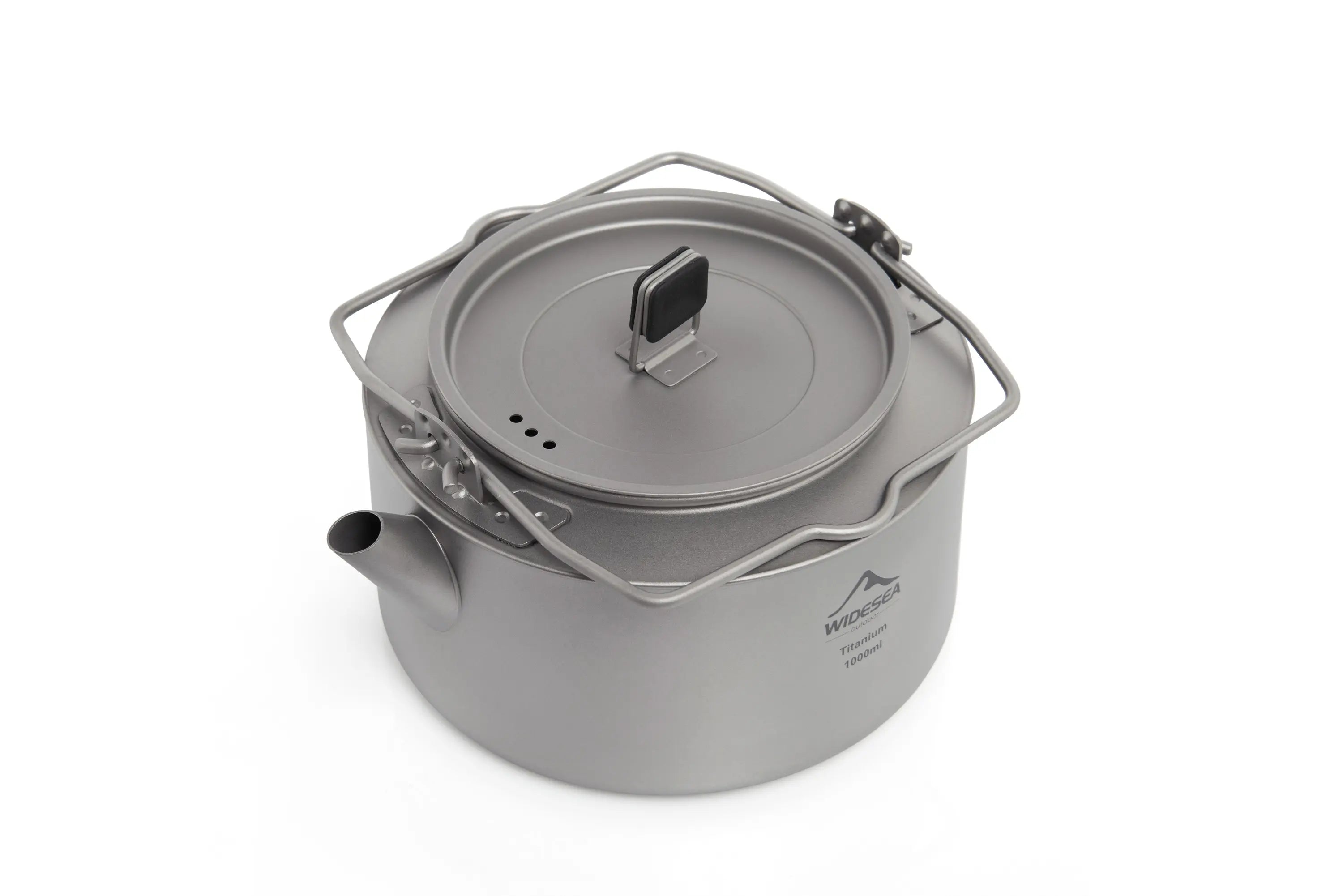 Full Outdoor Cookware Set - Stackable Camping Pots & Kettle with Coffee Filter - Portable Kitchen Gear for Hiking, Picnic & Group Travel