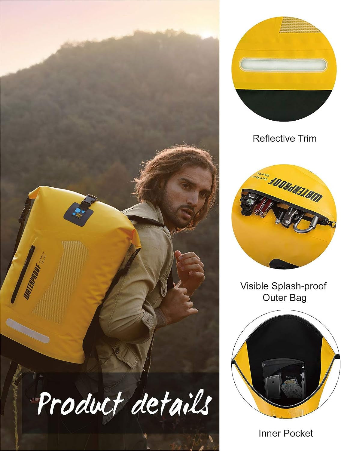 Floating Waterproof Dry Bag Backpack - 20L/30L/40L Heavy Duty Roll-Top Dry Bag for Kayaking, Boating, Fishing & Hiking - Keep Gear Dry