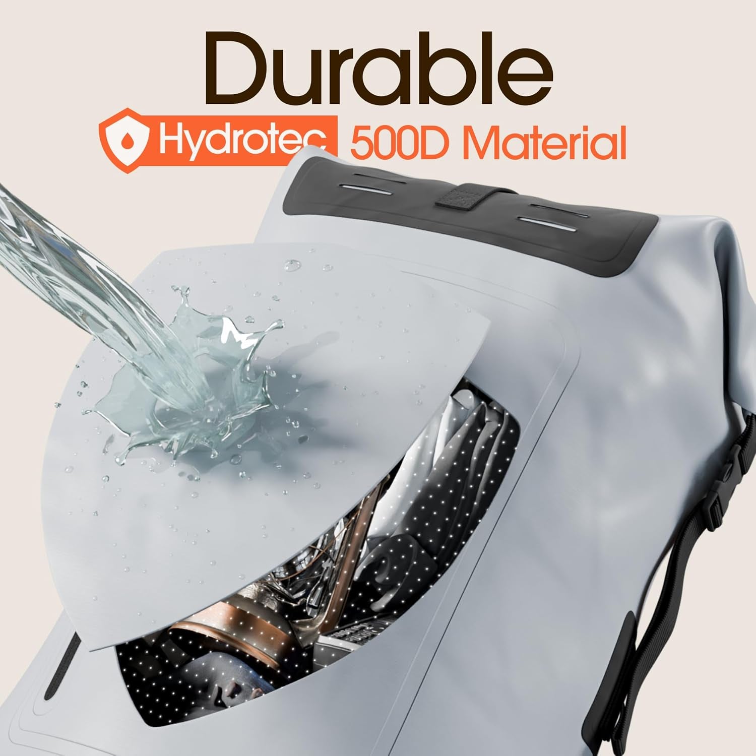 Premium Cushioned Waterproof Backpack - Heavy Duty 100% Dry Bag with Phone Case - Comfortable Roll-Top Rucksack for Water Sports & Extreme Hiking