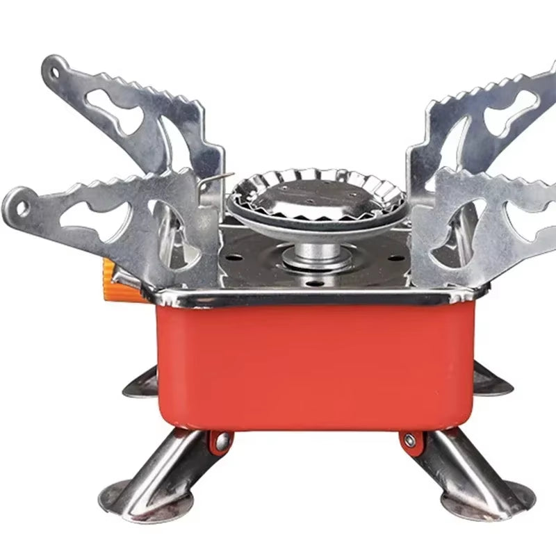 Compact Windproof Foldable Camping Stove - Lightweight Backpacking Burner