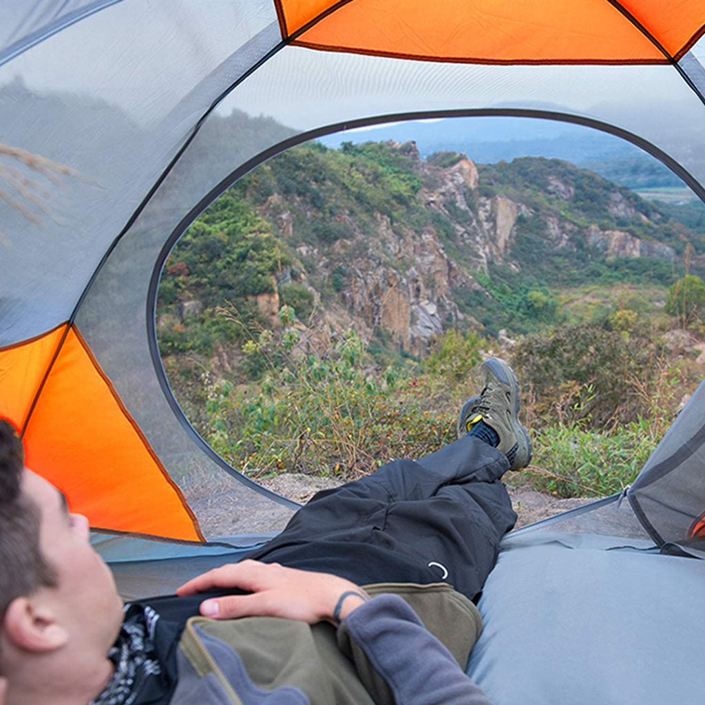2 Person Lightweight Backpacking Tent - 3-Season Waterproof Double Layer Camping Tent with 2 Doors - Easy Setup for Couples & Mountaineering