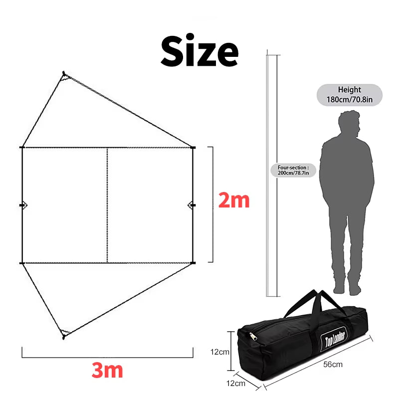 Ultimate SUV Side Awning Tarp - Waterproof UV Protection Shelter Tent for Camping & Outdoor Adventures