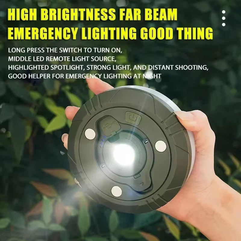 10M LED Rechargeable String Light - IPX4 Waterproof Atmosphere Tent Lamp with Magnet - Recyclable Decorative Camping Gear for Garden & Party