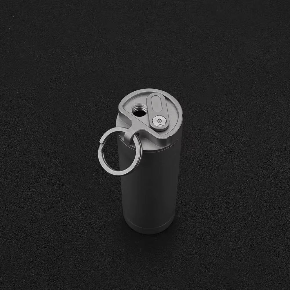 Ultralight Titanium EDC Storage Case - Waterproof Pill & Toothpick Holder for Outdoor Travel